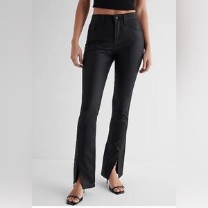 Express black coated skyscraper jeans